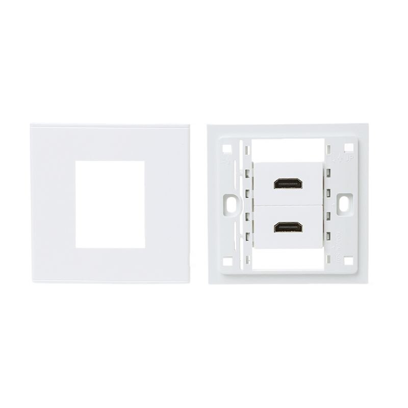 Prise murale pour panneau mural | Sortie de câble réseau TV numérique HDMI haute définition 86
