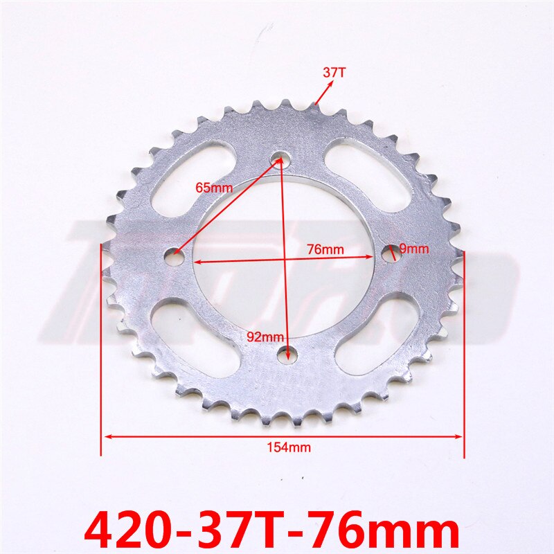 Motorcycle 37T/41T/46T 420/428/520 Chains Sprockets Rear Sprocket Cog For 110/125/140cc ATV Quad Dirt Pit Bike