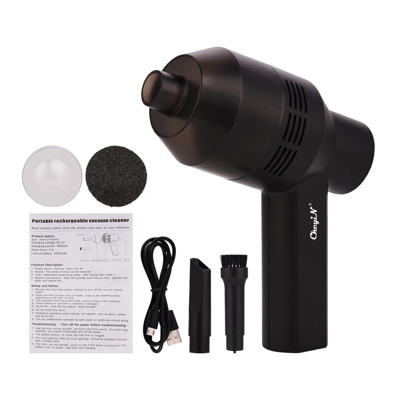 Handheld Car Vacuum Cleaner Portable Wireless Handheld Auto Vacuum Cleaner Robot for Car Interior & Home & Computer Clean 50