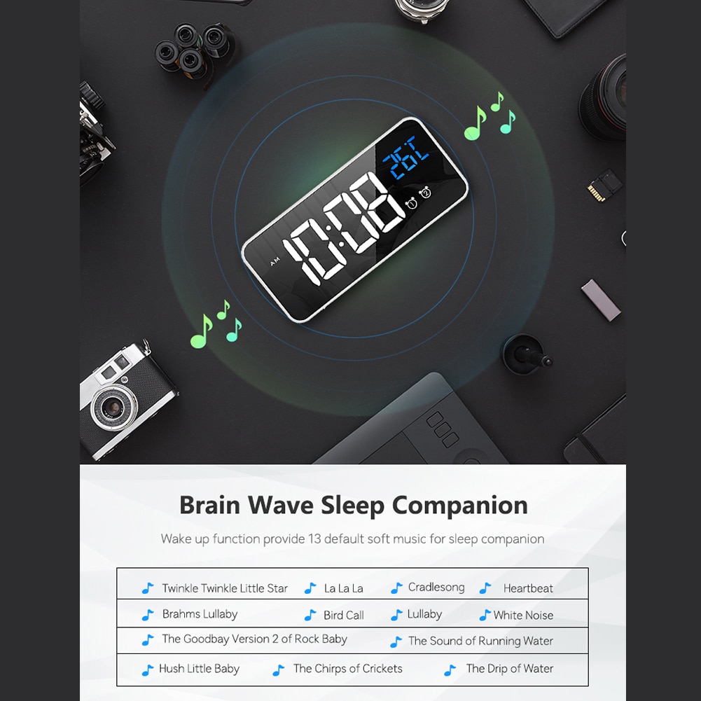 Smart Student Elektronische Wekker Creatieve Led Draagbare Elektronische Horloge Snooze Meerdere Sets Van Wekker Kan Worden Opgeladen