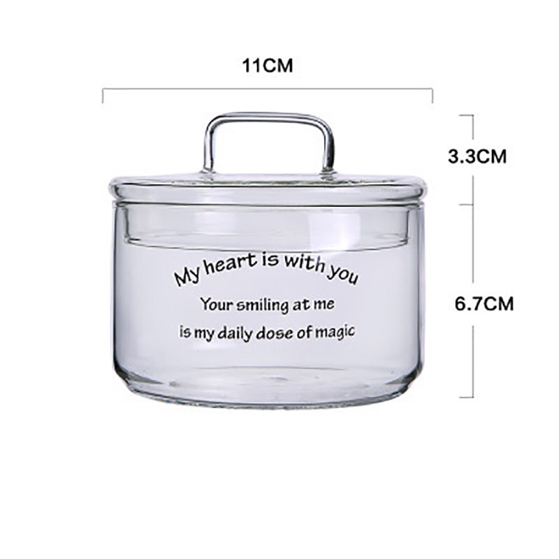 Glass Storage Jars Heat-Resistant Stackable Food Airtight Container Coffee Fruit Miscellaneous Grains Bottle Kitchen Organizer: D with cover