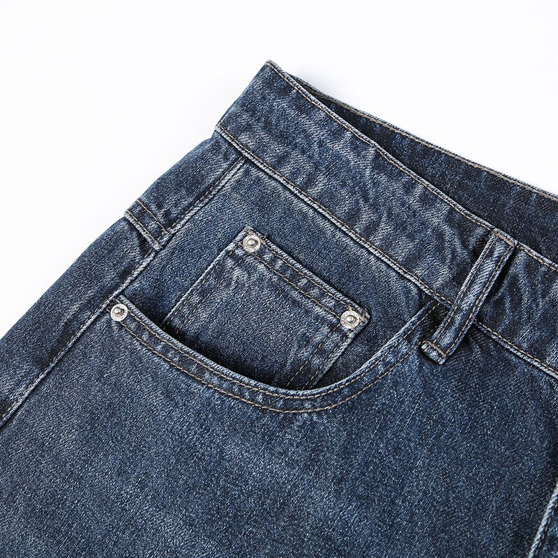 Jean de Moto 100% coton pour Homme, coupe ample, style HIp Hop, Streetwear, pantalon de motard, sarouel