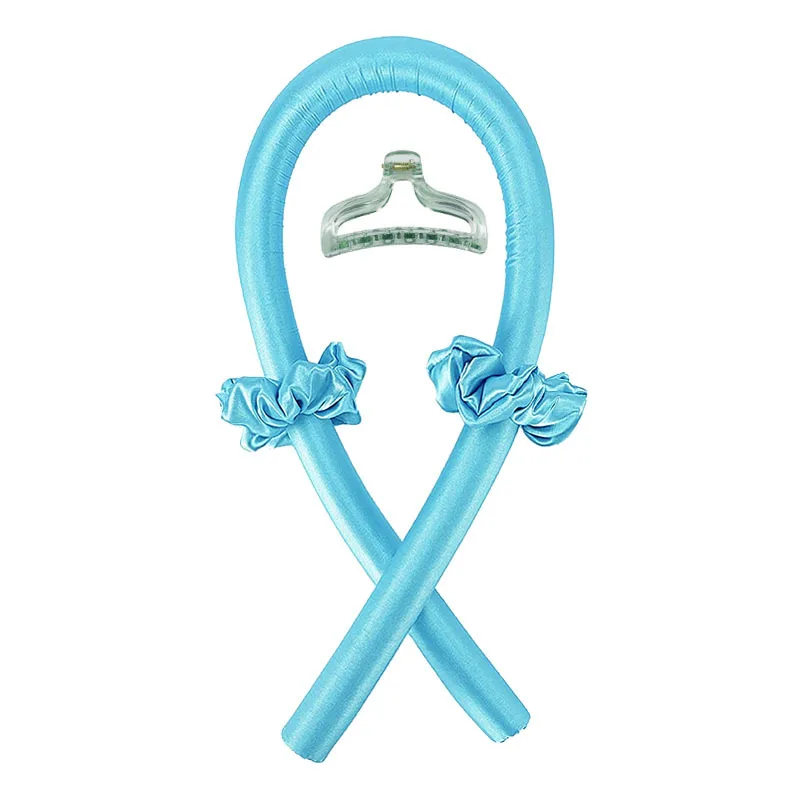 Heatless Curling Rod Hoofdband Geen Warmte Zijden Krullen Lint Haarrollers Slapen Zachte Hoofdband Luie Haarkrulspelden Haar Styling Tools: Paars