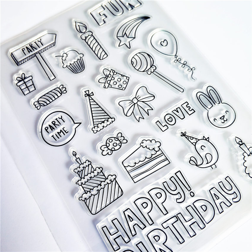 Panfelou kaka godis verktyg transparent klar silikon stämpel/sigill för gör-det-själv scrapbooking/fotoalbum dekorativa klara stämpelark