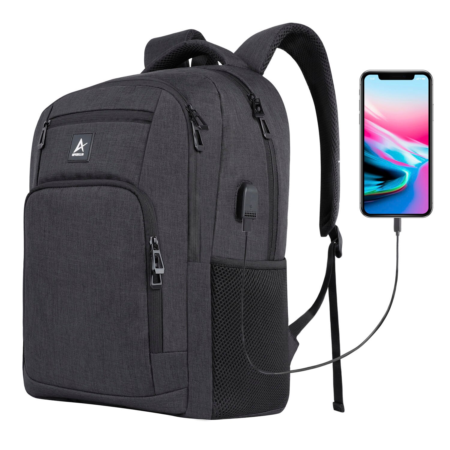 Mannen Rugzak Zakelijke Tas Student Laptop Tas Vrouwelijke Reistas Jongens Werk Waterdichte Mode School University Rugzak