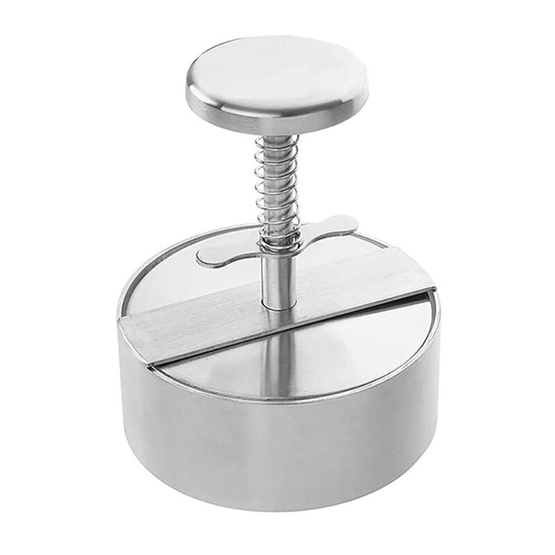 Presse à Hamburgers En Acier Inoxydable 9 Cm - Pour Galettes, Steaks Et Barbecue - Poignée Confortable