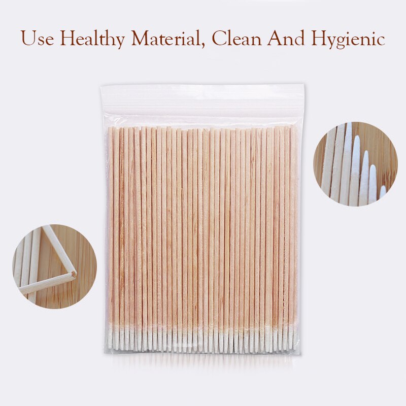 Bastoncillos de madera para limpieza de uñas, 300 piezas, Corrector de detalles para manicura, quitaesmalte, herramientas de arte