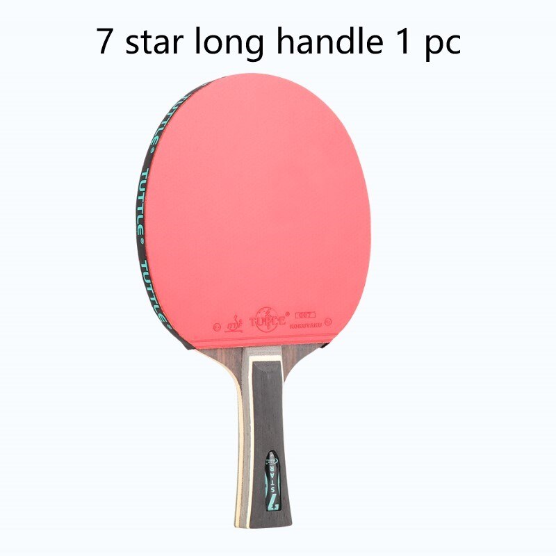 Tuttle 7 8 9 star Ping Pong Racket Table Tennis Racket Bat Wood Carbon Blade with ITTF Approved Rubbers: 7 star long