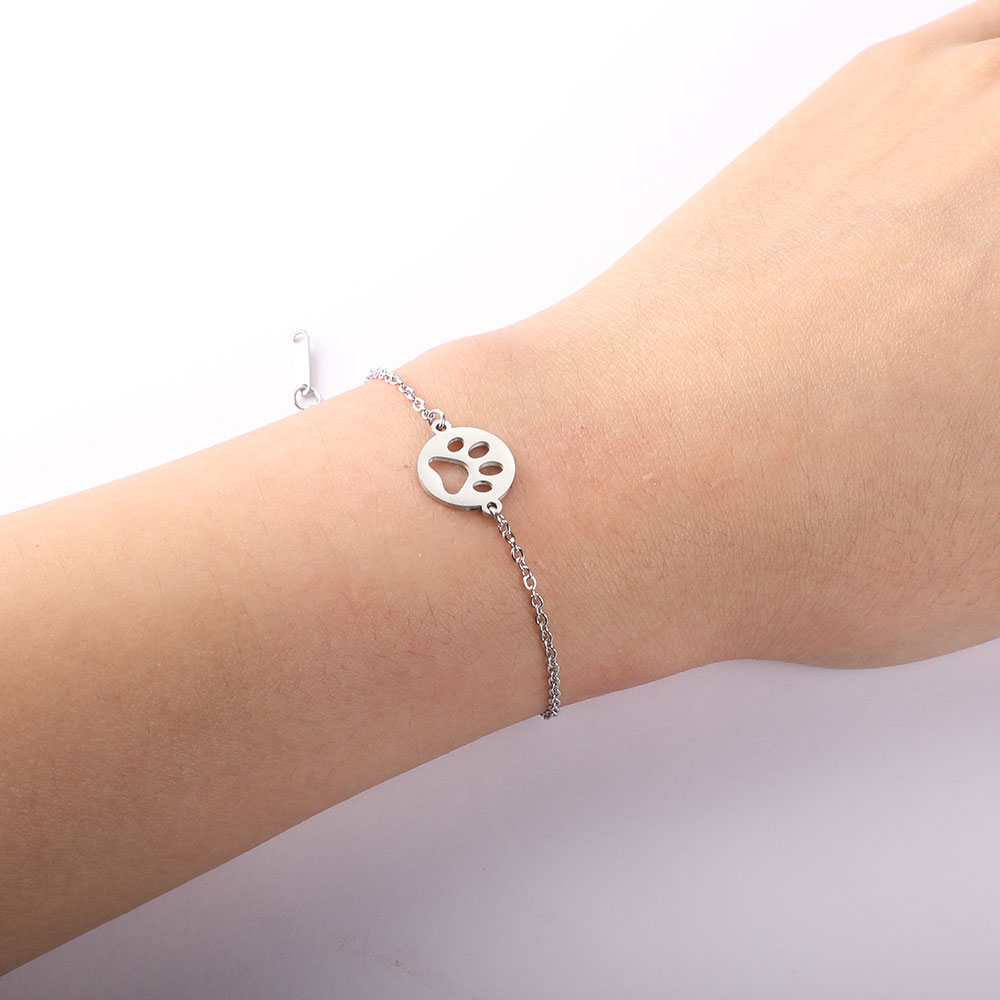 Rvs Hond Pet Poot Charm Armband Voor Vrouwen Dainty Sieraden Armband Nooit Aantasten