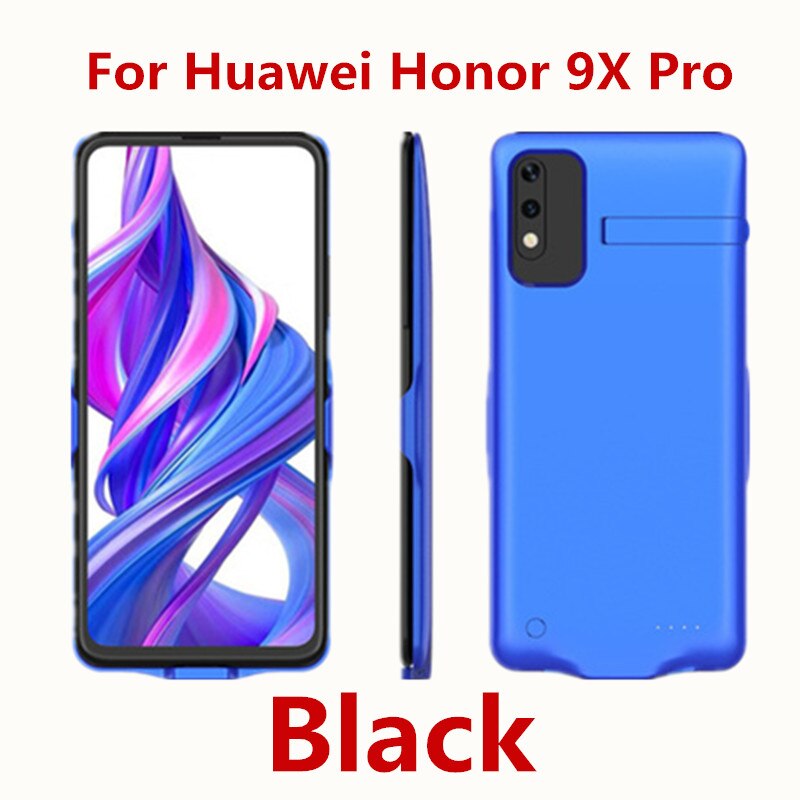 6800mAh Battery Charger Power Case For Huawei Honor 9X Pro Power Bank Battery Cover For Huawei Honor 9X External Battery Cases: Blue for 9X Pro