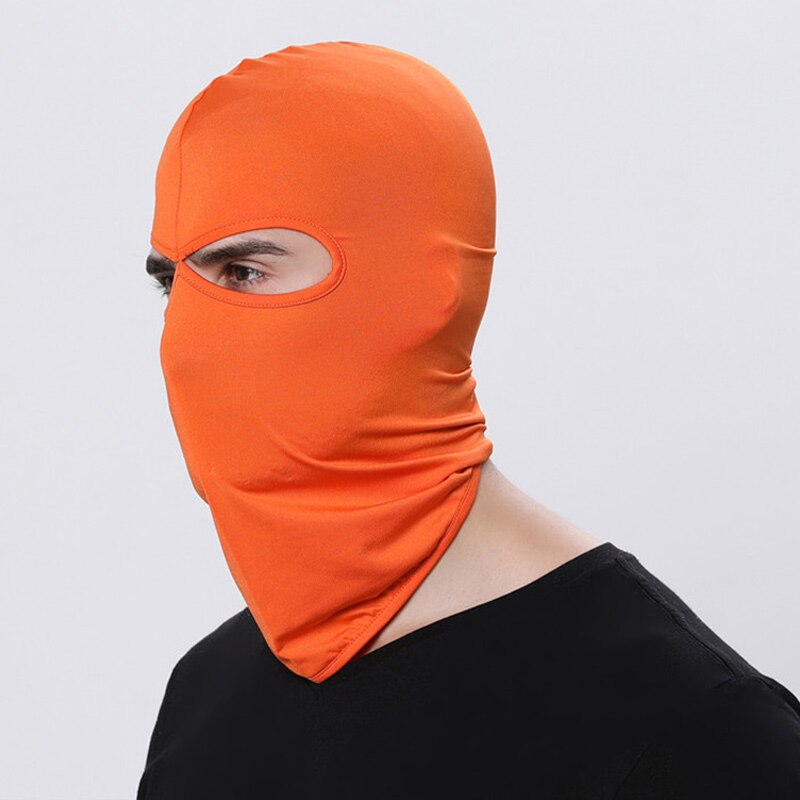 16 Color Balaclava for Men Hats Beanie Lycra Face Ski Mask Bonnets for Women Nurse Cap for Men Outdoor Sun Protection Hood MZ100: Orange