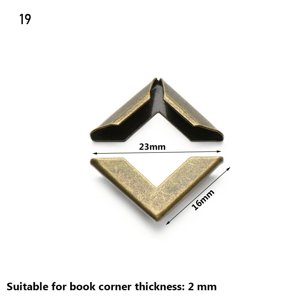 Esquinas de hierro de Metal Retro, Protector de esquina de libro, álbumes de fotos, cubierta de decoración de menú, manualidades DIY, accesorios de álbum de recortes, 4 piezas: Azul