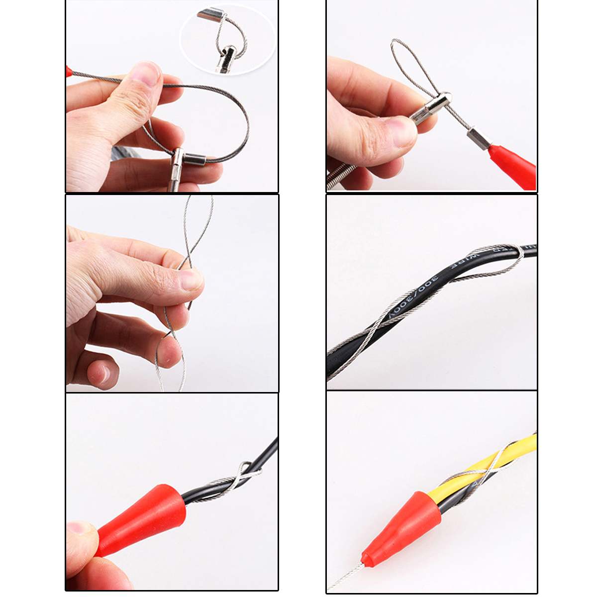 5m / 10m / 20m 6mm electrician wire and cable pusher threading equipment kit, equipment household wire installation guide