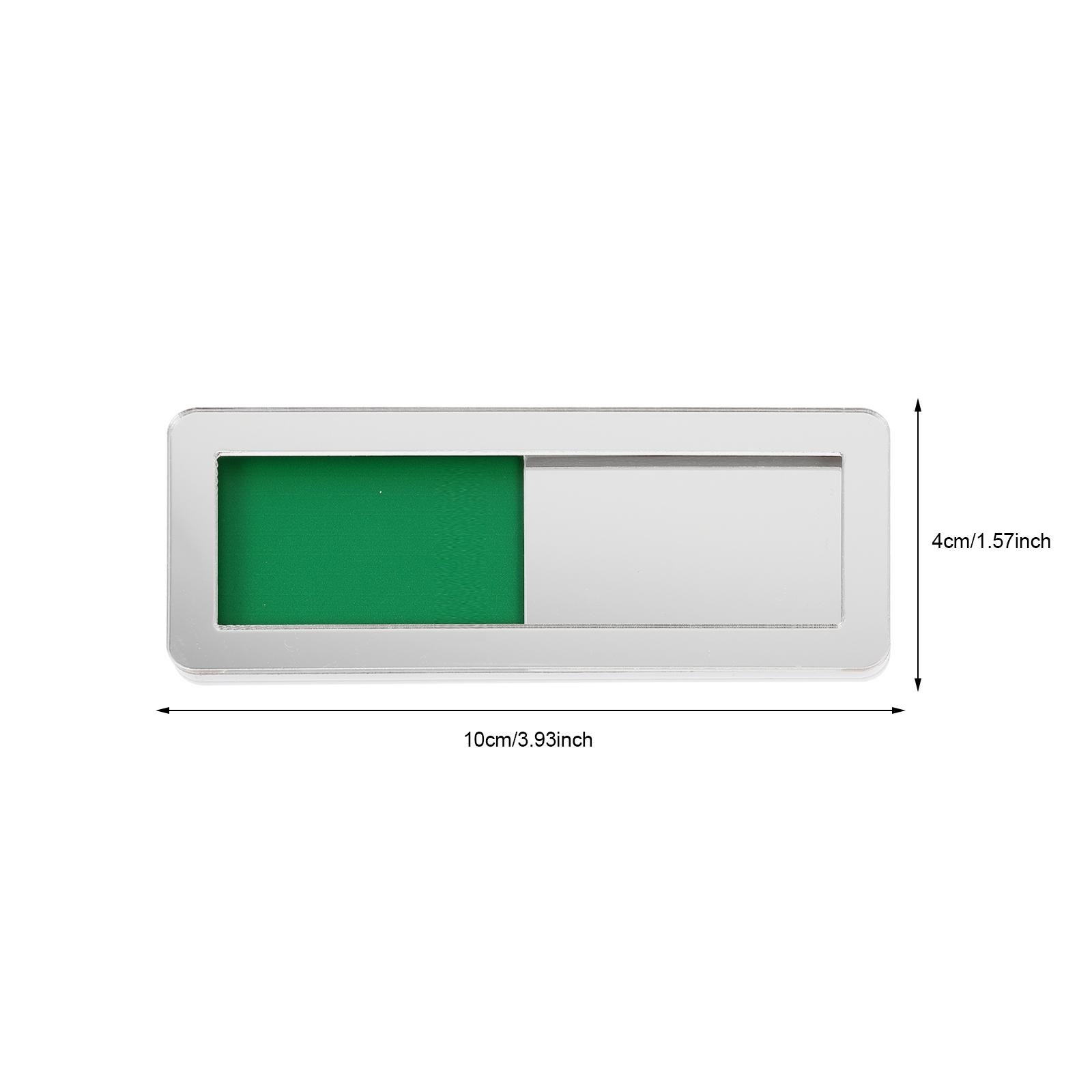 Acrylic Meeting Room Door Sign Privacy Indicator Slide Red Green Office Signs Conference Decorative Plaque Reliable Easy: WHITE