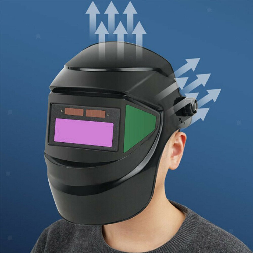 Auto Darkening Welding Helmet 28x20x18cm PE Solar Powered Self Dimming Welding Mask For MMA MIG Soldering Goggles