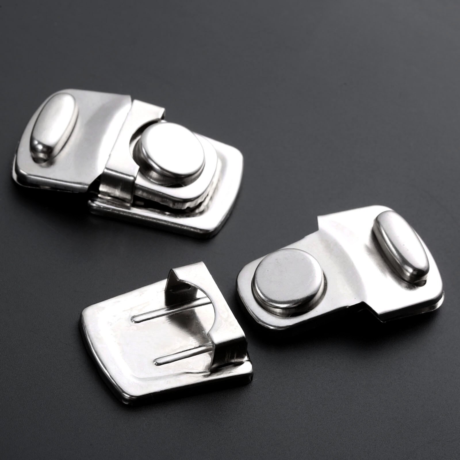 10/2Pcs Silver Bag Clasps Metal Box Lock Buckles Hasp Latch Jewelry Case Wine Boxes DIY Handmade Bags 28*45mm/1.10*1.77in