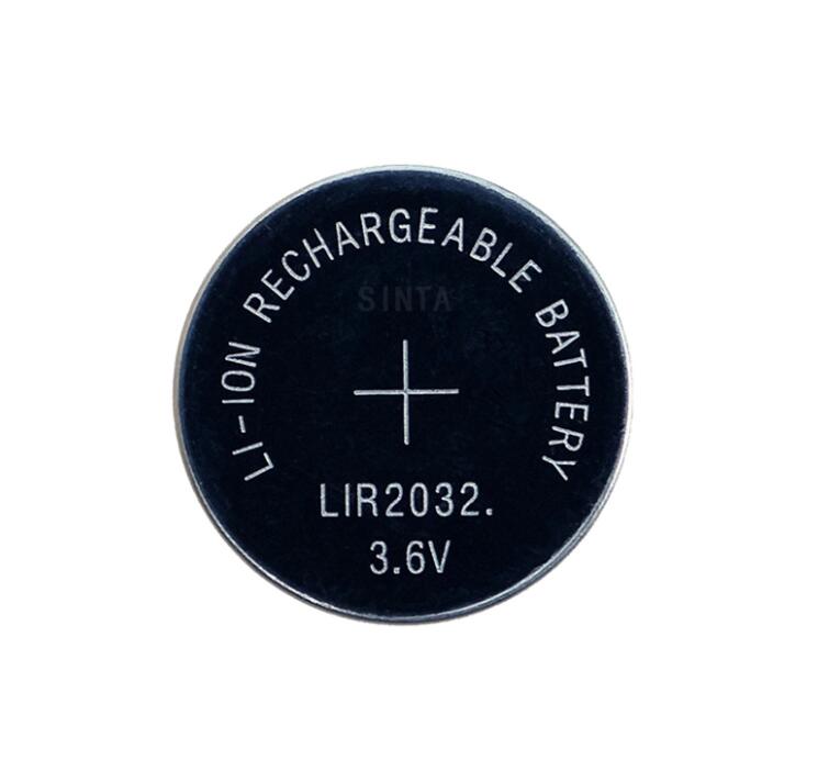 2 Stuks 3.6V LIR2032 Lir 2032 Lithium Ion Oplaadbare Batterij 40Mah Li-Ion Button Coin Cell Vervang Voor CR2032 cr 2032