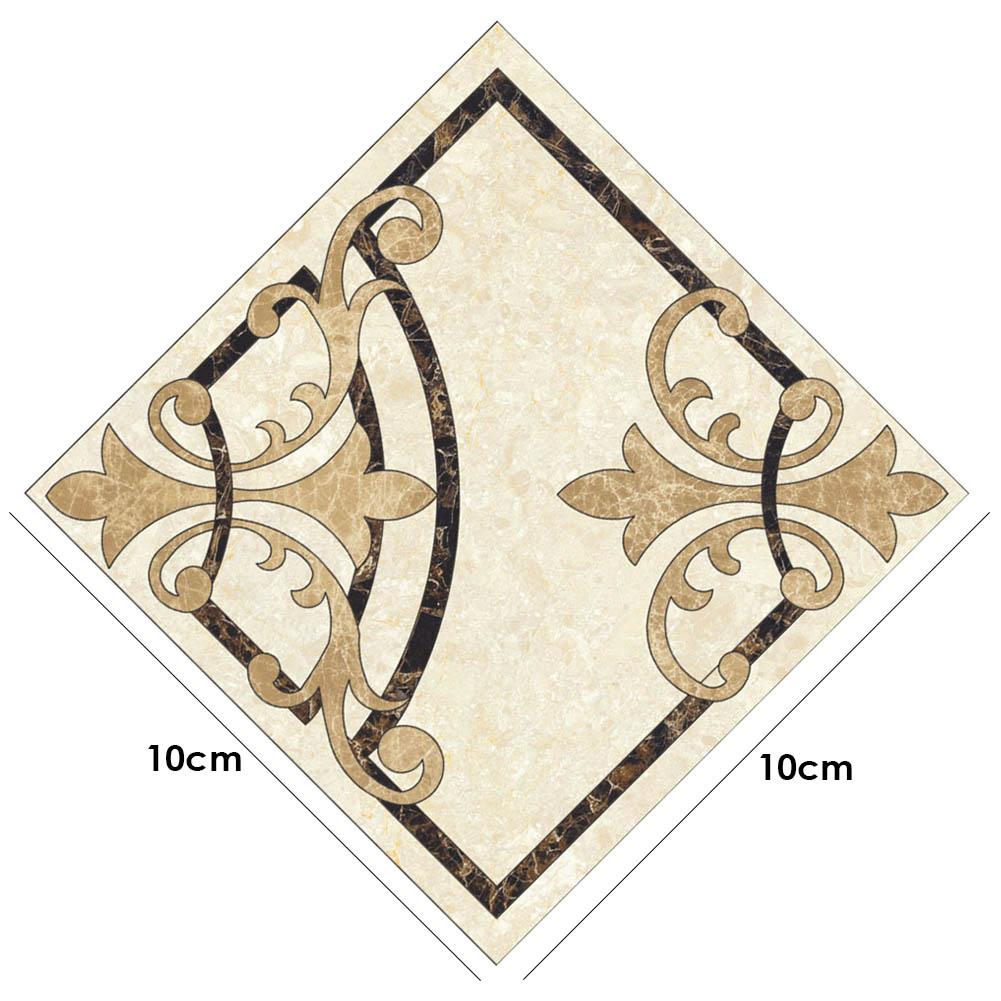 10pcs Self Adhesive Ceramic tile stickers Waterproof Wall Sticker Floor Tiles Diagonal Wall Stickers: E