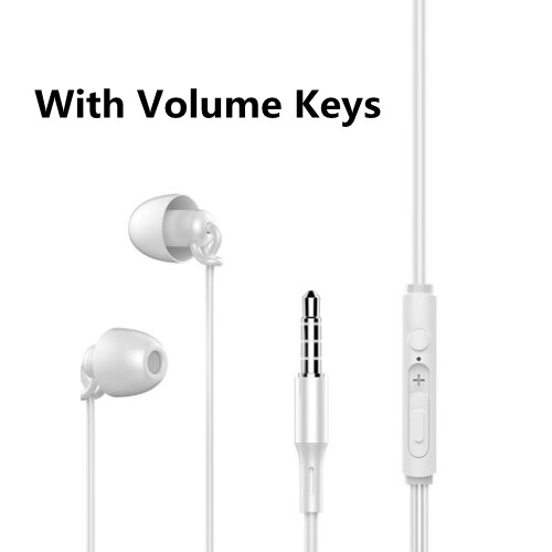 Fgclsy 3.5mm weiche silikon-in-ear-kopfhörer mit geräuschunterdrückung, kabel und mikrofon für freizeit und schlaf, kompatibel mit xiaomi und huawei: Weiß