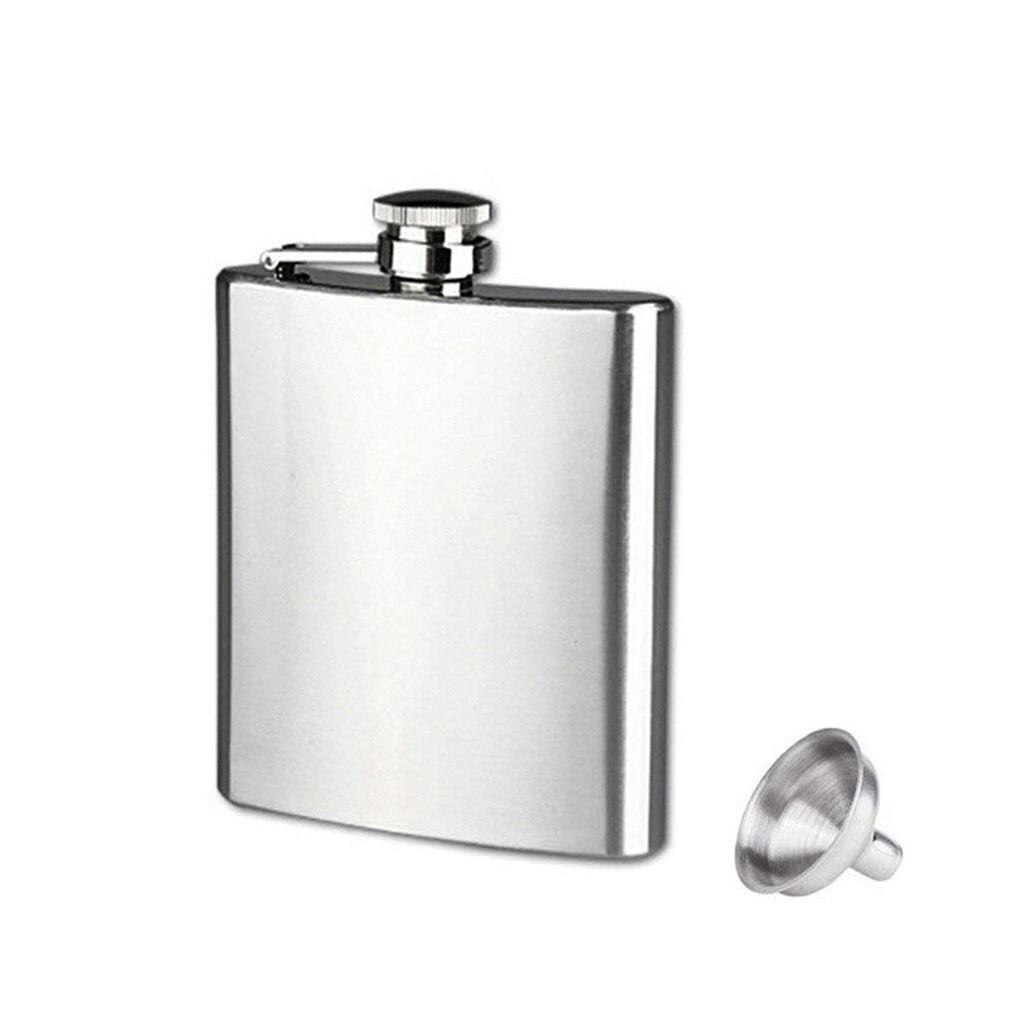 Flask Trustworthy 1pc Stainless Steel Hip Flask Liquor Whisky Alcohol Cap Funnel Drinkware Bottle: 7oz