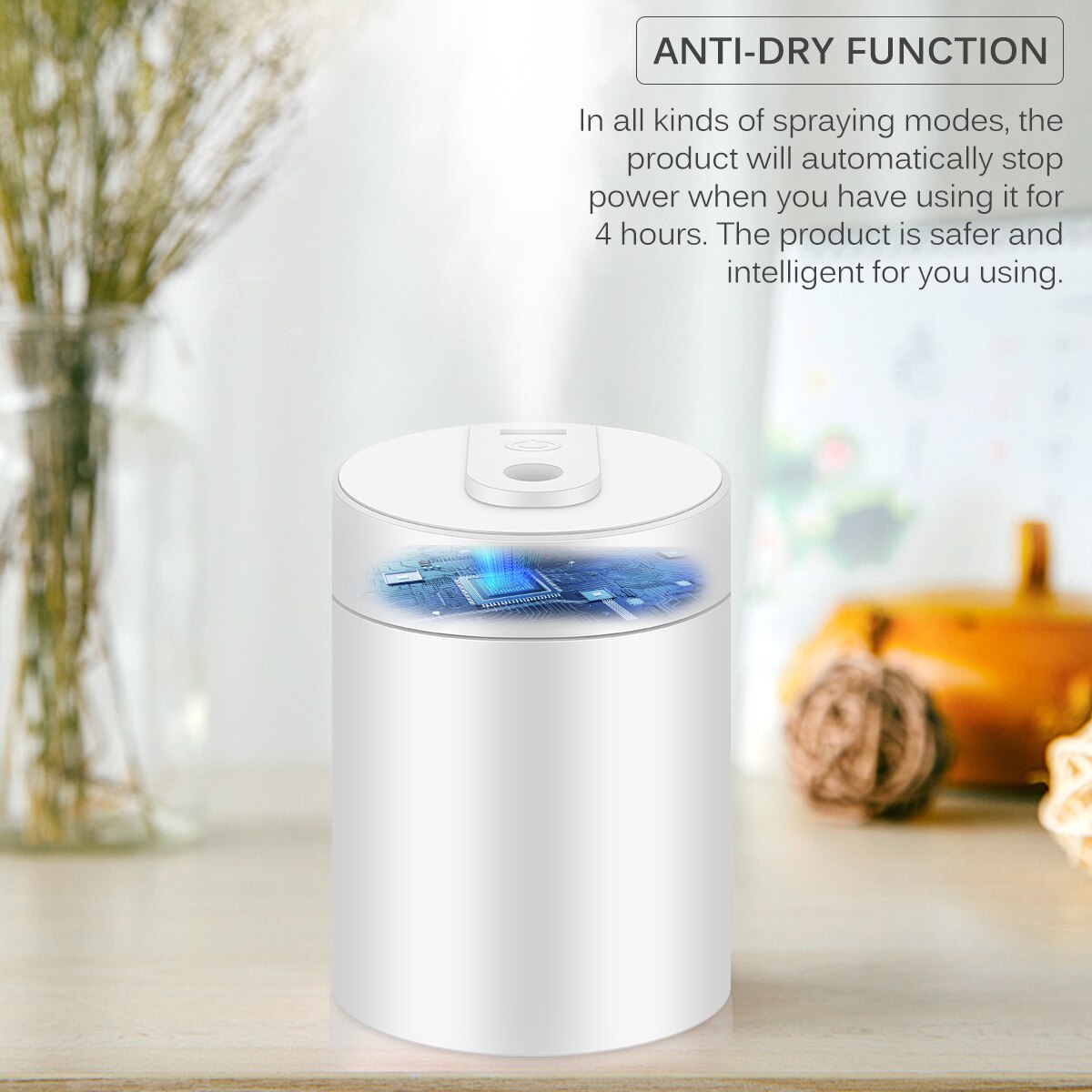 USB Car Humidifier With Fan Ultrasonic Humidifier Mini Aroma Essential Oil Diffuser Aromatherapy Mist Maker For Home Office
