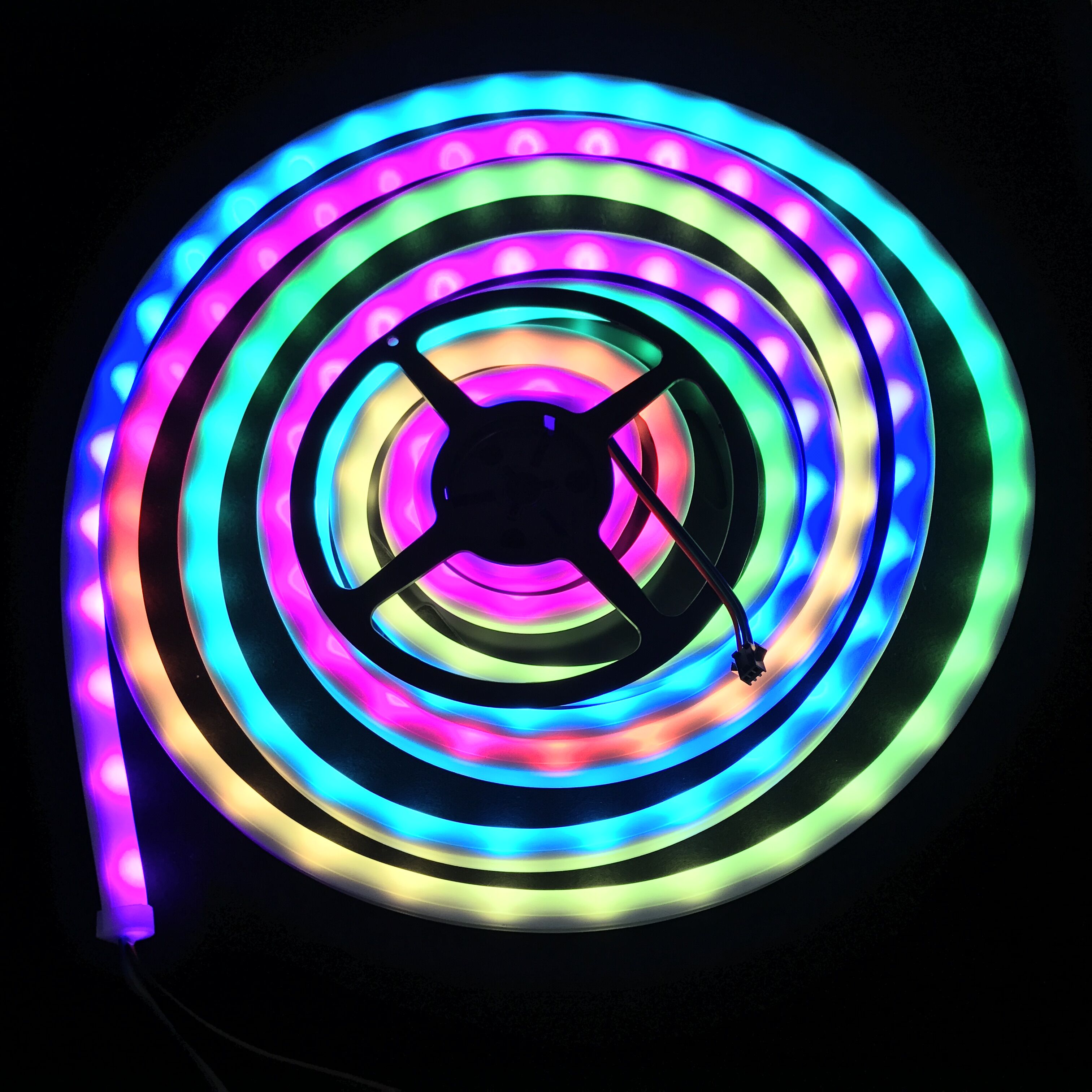 2.5m DC5V WS2812B addressable led neon pixel light,RGB full color;30leds/m with 30pixels/m;waterproof