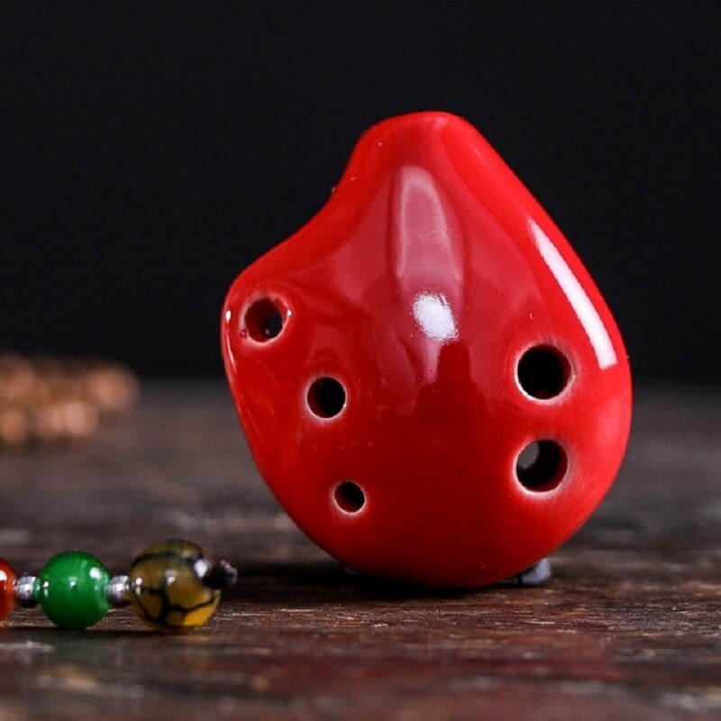 Klassieke Retro C Keramische Flauta Ocarina Of Time Muziekinstrumenten Flauta Ocarina Of Time Mini Ocarina Fluit: Rood