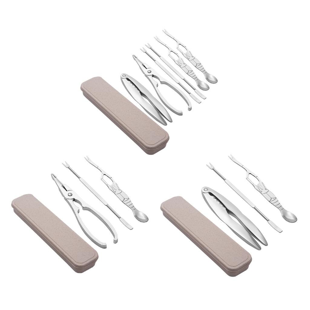 Keuken Seafood Gereedschap Set Met Storage Case Moer Crackers Krab Been Sheller Zeevruchten Vork Voor Walnoot Kreeft Moer Schelpen Pecan