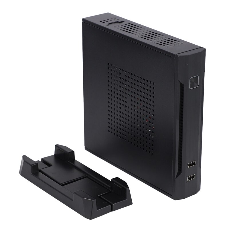 -Mini-ITX Slim Small Form Factor Computer Case HTPC Computer Case with 2 x USB2.0 12V 5A Power Adapter