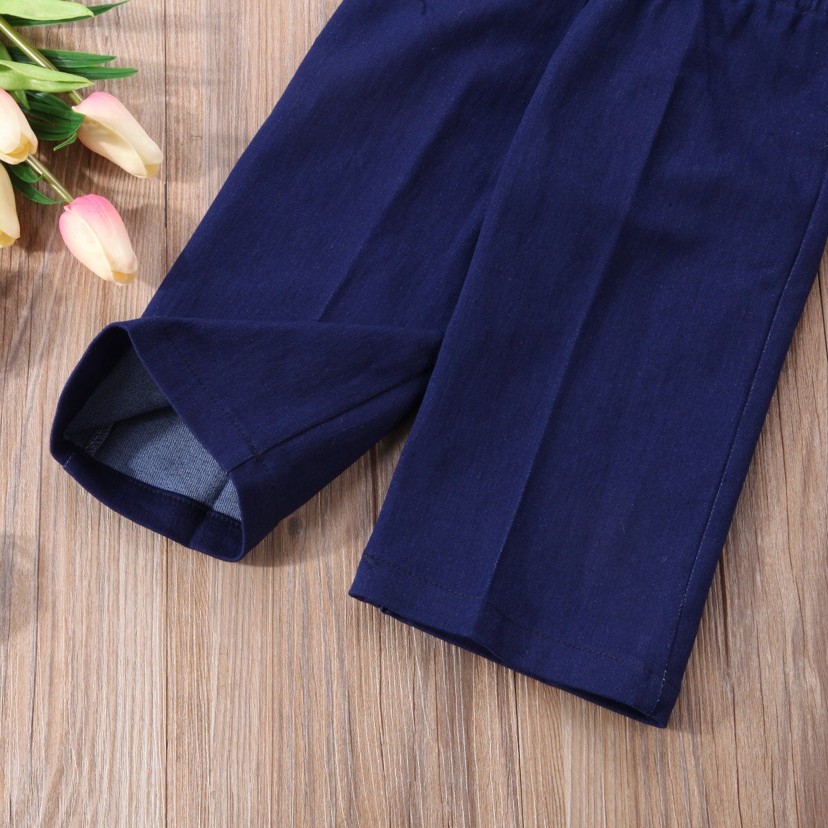 Di modo Del Bambino Appena Nato Del Bambino Delle Ragazze Prendisole Vestiti di Estate Denim Senza Spalline Senza Maniche Jeans Lungo Del Pagliaccetto Della Tuta Abbigliamento 1-7T