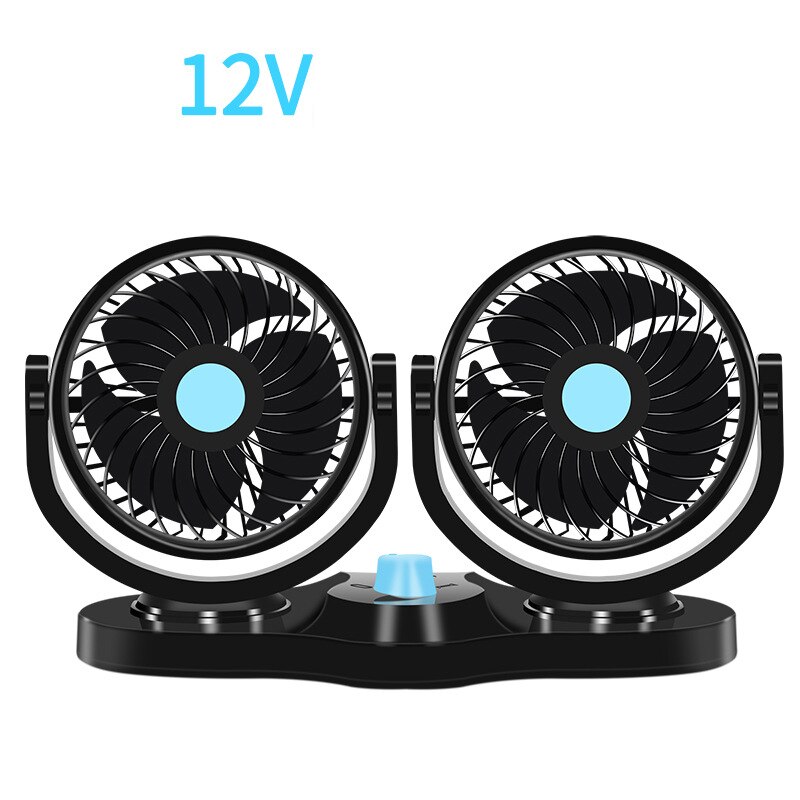 12v/24v mini elbil blæser støjsvag bil klimaanlæg 360 graders roterende køleventilator i bilen køler ventilador sommer: 12v