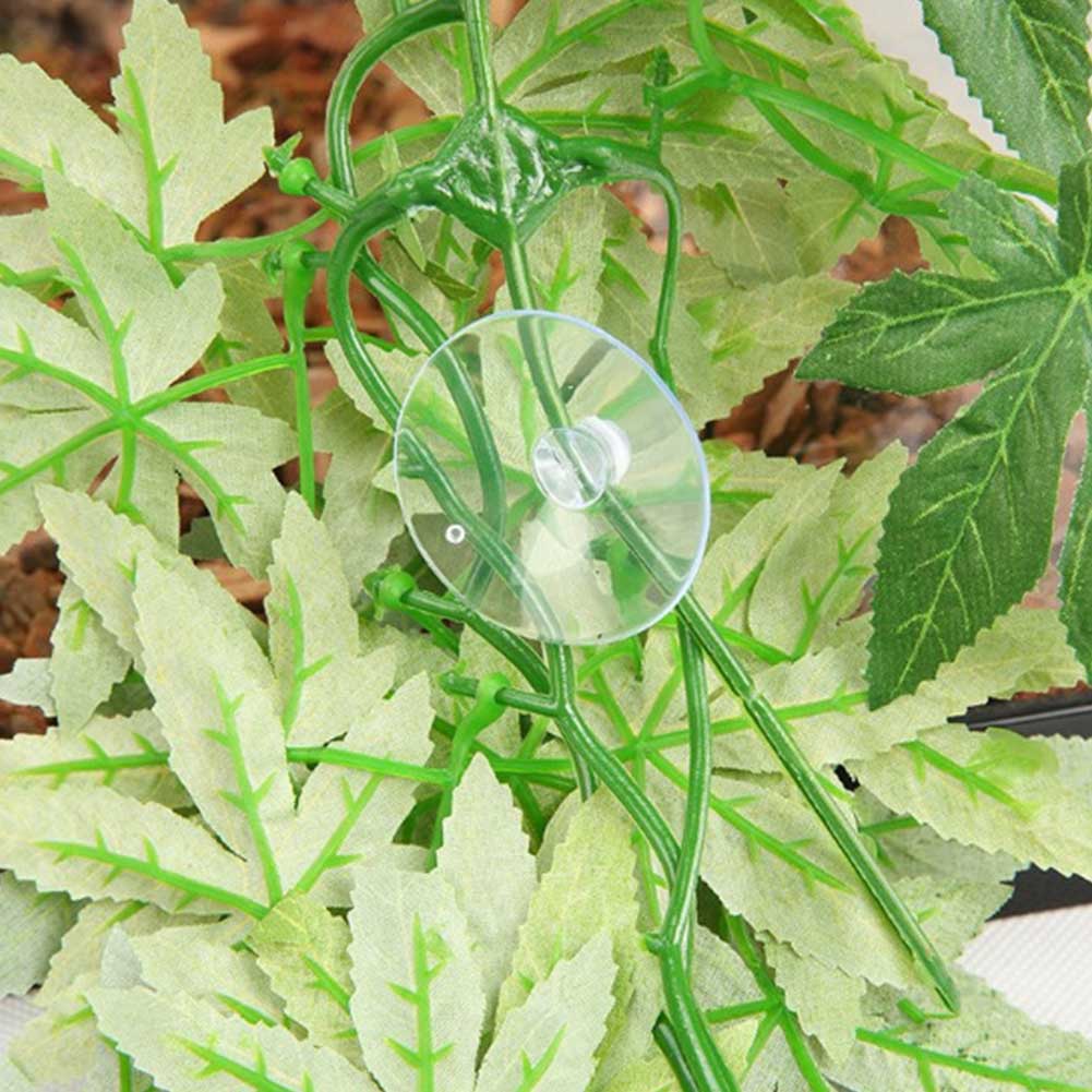 12 Inch Realistic With Suction Cup Hanging DIY Plastic Decorative Artificial Vine Simulated Plant Handmade Fish Tank For Reptile