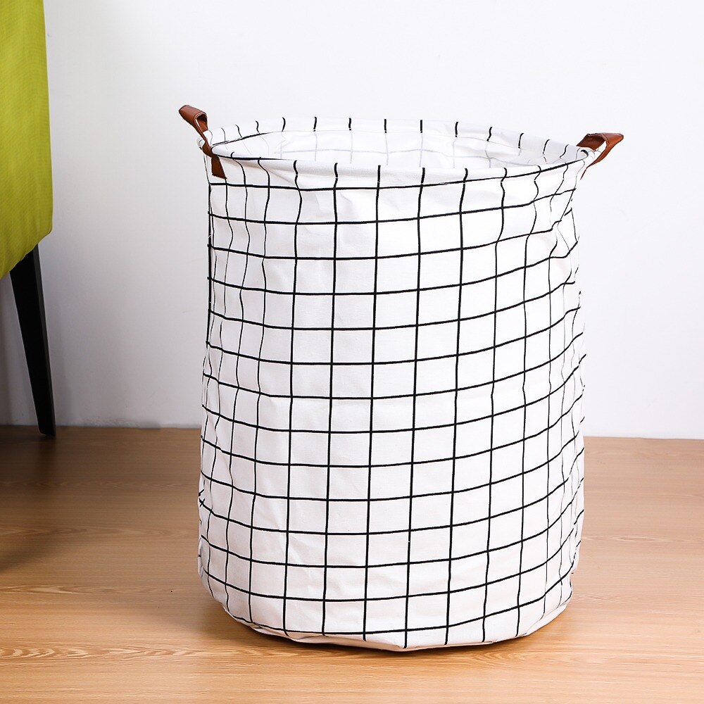 Panier de rangement rond large, sac à linge, bac d'organisation, pour vêtements, jouets, rabattable avec une grande capacité, 1 pièce: 1-J