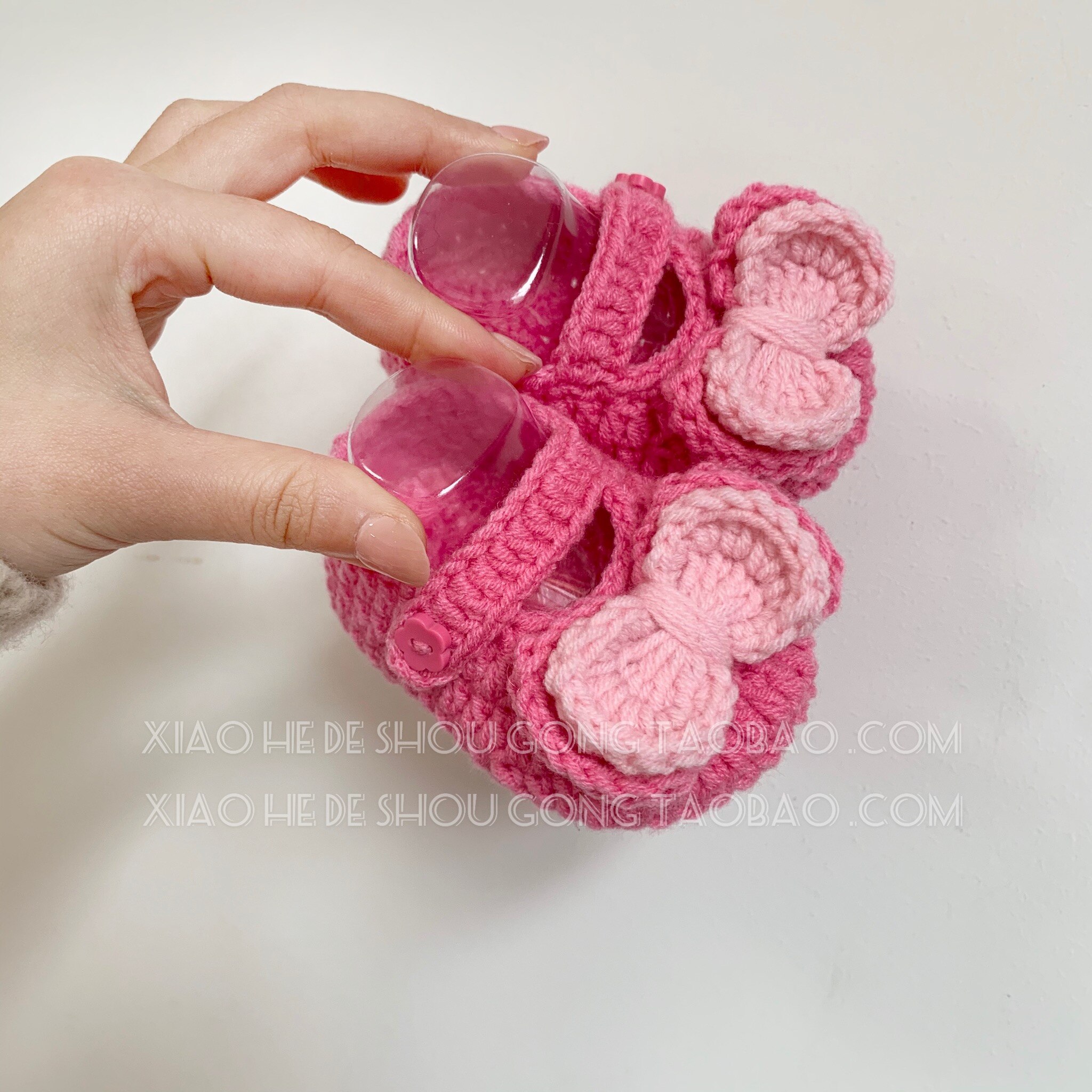 Tissé à la main mignon noeud bébé chaussures matériel paquet 0-9 mois princesse chaussures bébé chaussures enfant en bas âge chaussures: Rouge / 10cm