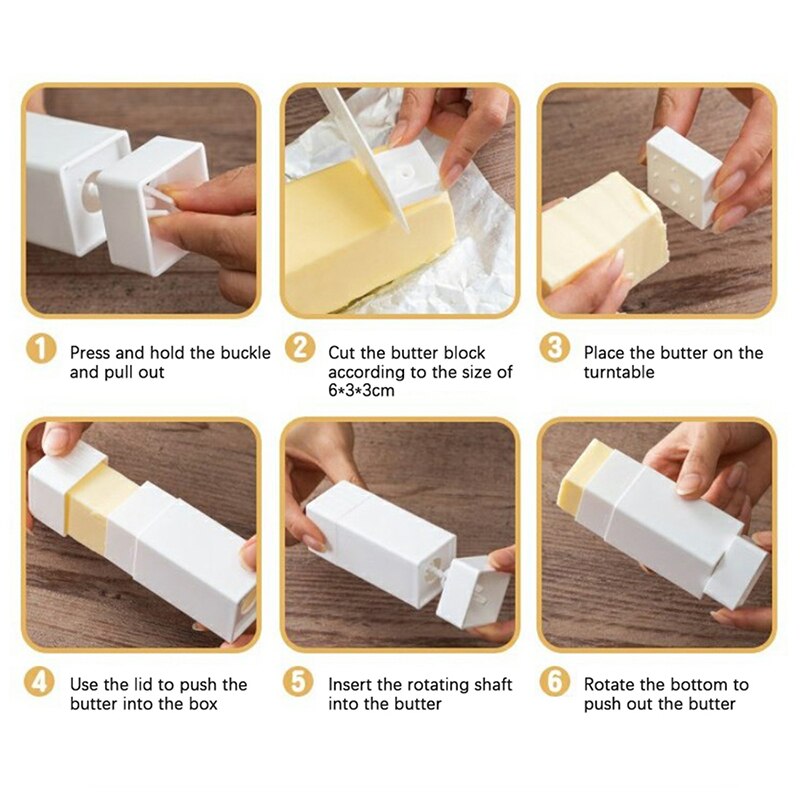 2022 Handy Solid Butter Spreader Holders Sticks Plastic Storage Small Kitchen Baking Tools Cheese Keeper Case 1 PC