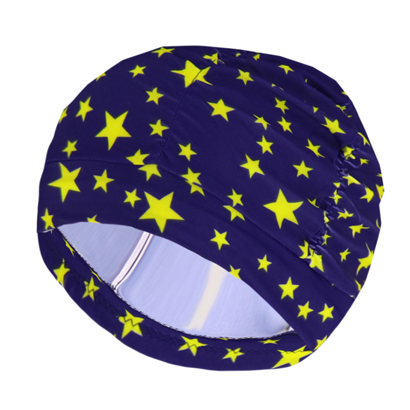 Badehut Frauen unisex Mädchen lange Haare bat kappe bat kappe strecken drapieren freie Größe Schwimmbad Sport elastischen Nylon Turban: violett