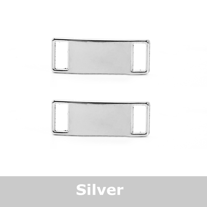A-J01 Schnürsenkel Schnalle Schuhe Dekorationen Sneaker Bausätze Metall Schnalle Stilvolle und Geeignet für Alle Arten von Flache Schnürsenkel 15 Farben: Silber