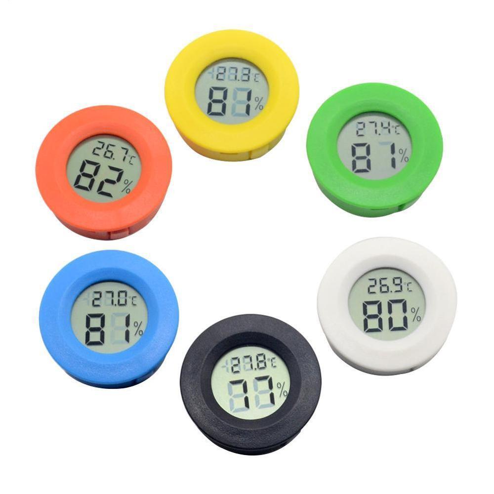 Mini LCD Thermometer Hygrometer Practical Digital Indoor Hygrometer LCD Humidity Round Mete Temperature Thermometer Display P0L7