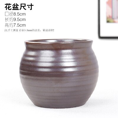 Ceramic Succulent Flower Pots Do Old Rust Stoneware Flower Pots Retro Breathable Perforated Kiln Variable Potted Plants: Z
