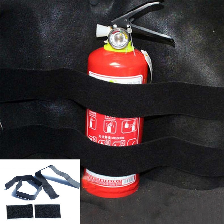 Car Fire Extinguisher Holder 2pc Trunk Store Content Bag Rapid Fire Extinguisher Holder Safety Strap Kit Car Accessories 0111#30
