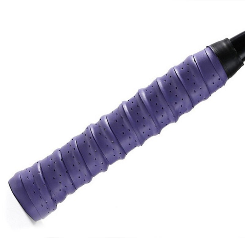 Racket Grip Anti Slip Perforated Super Absorbent Tennis Overgrip Badminton Overgrip Pickleball Overgrip 25mm Wide ZJ55: Purple