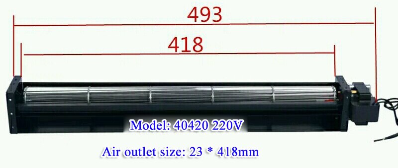 40350 40420 AC220V Extended cross flow fan air blower with large air volume and low noise