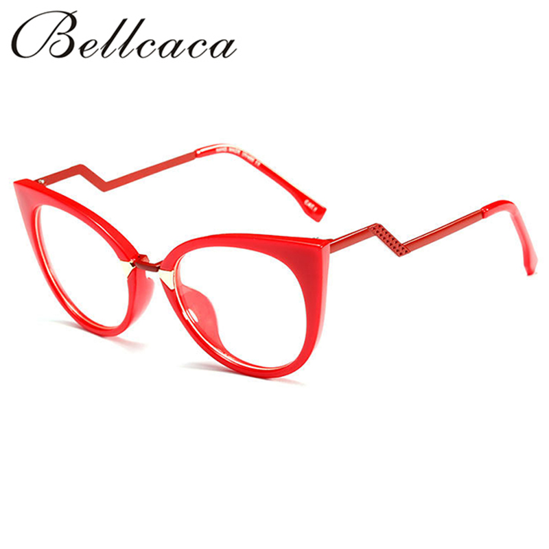 Bellcaca-gafas con montura de ojo de gato para mujer, lentes ópticas de ordenador para miopía, lentes transparentes para mujer, BC139: BC139 C04