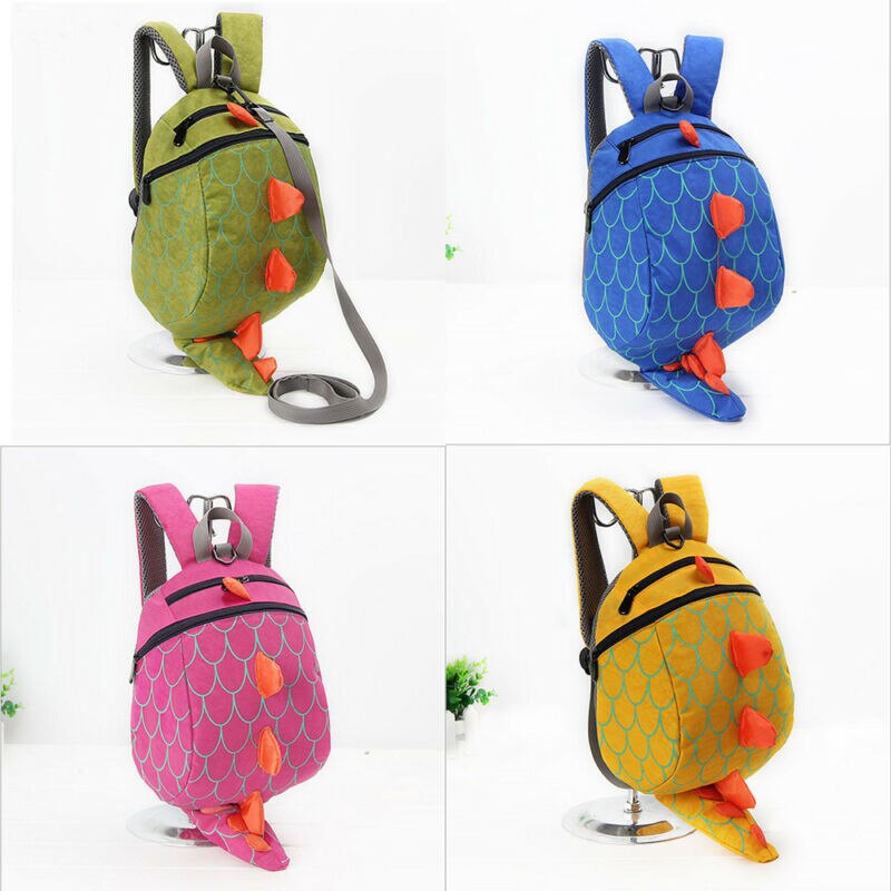 Walking Safety Backpack Harness For Kids Children Cartoon Dinosaur Bag