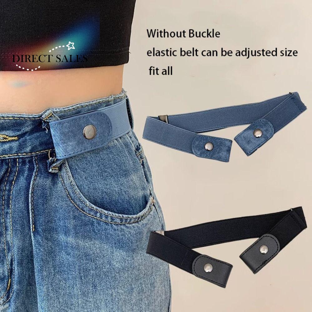 Bez klamry Niewidoczny pasek bez klamry Elastyczny pasek Bezśladowy pasek bez klamry podstęp Czarny elastyczny damski