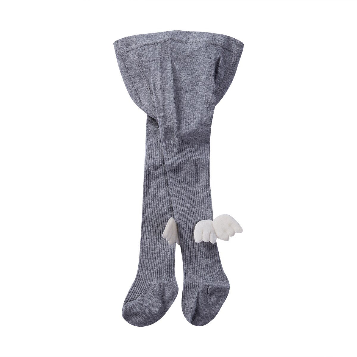 Toddler Baby Kids Soft Cotton Angel Wings Pantyhose Tights Hosiery Winter Warm Stockings Children Girl Tights: Gray / 4-6Y