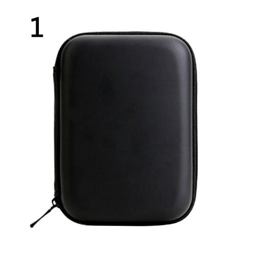 Mini bag Protector Case Cover Pouch for 2.5 Inch USB External HDD Hard Disk Drive Earphones Cable: Black