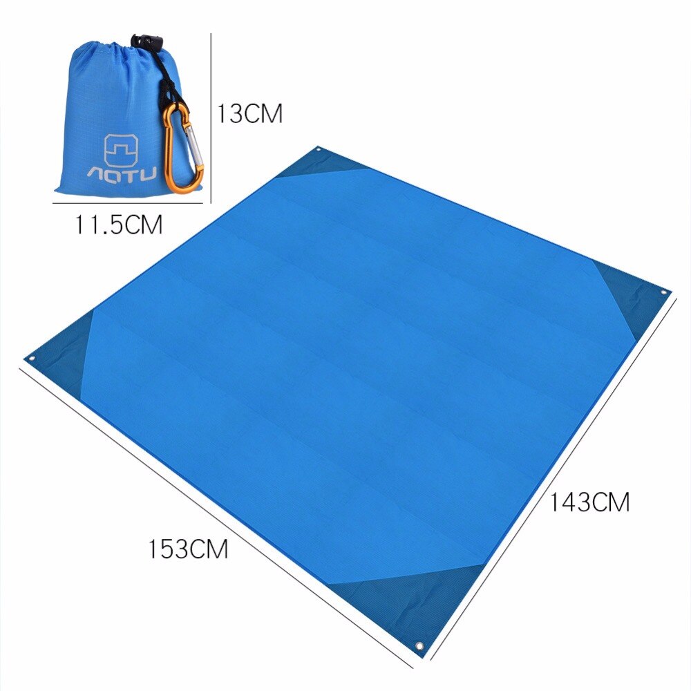 Ultralight Folding Pocket Mat Vochtbestendig Strand Picknickkleed Camping Footprint Outdoor Tent Tarp Compact Lichtgewicht Multifunct