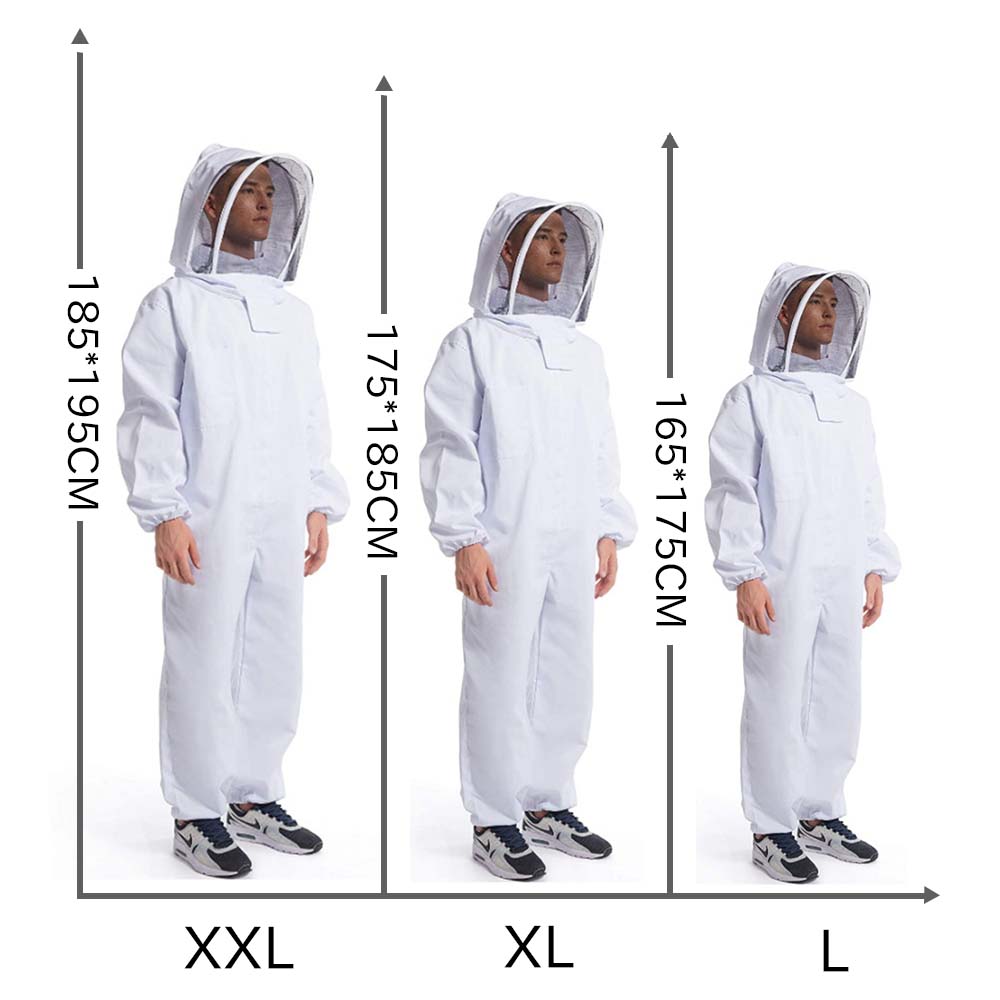 Full Body Beekeeping Clothes Beekeepers Clothes Protection Beekeeping Suit Safty Veil Unisex Children Protective