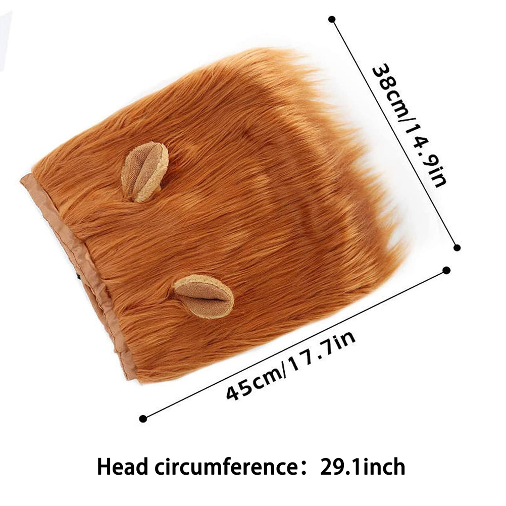 Dog Costume Lion Mane Cosplay Funny Lion Mane for Dogs Costumes Lion Wig for Medium to Large Sized Dogs